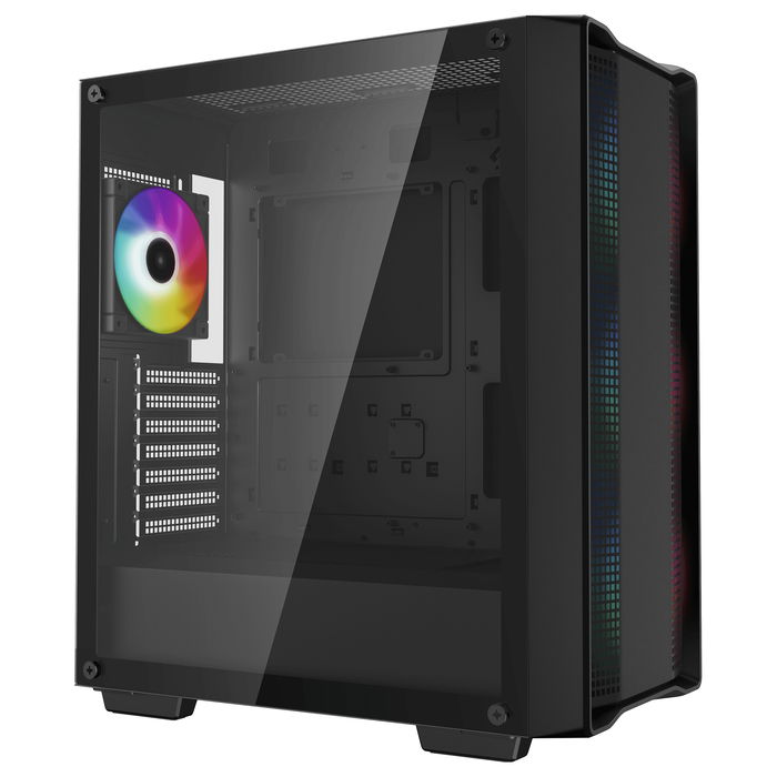 DeepCool Caja/Torre PC Midi Tower CC560 ARGB V2 Negra ATX/Micro-ATX/Mini-ITX con Ventana de Cristal Templado y Iluminación ARGB