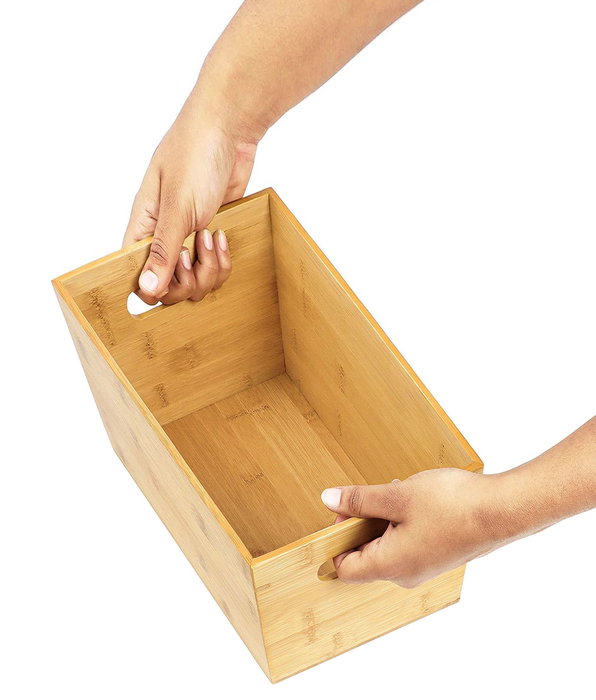 Confortime Cesta de Ordenación de Bambú 25 x 15 x 12 cm (8 Unidades)