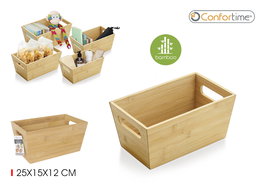 Confortime Cesta de Ordenación de Bambú 25 x 15 x 12 cm (8 Unidades)