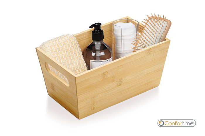 Confortime Cesta de Ordenación de Bambú 25 x 15 x 12 cm (8 Unidades)
