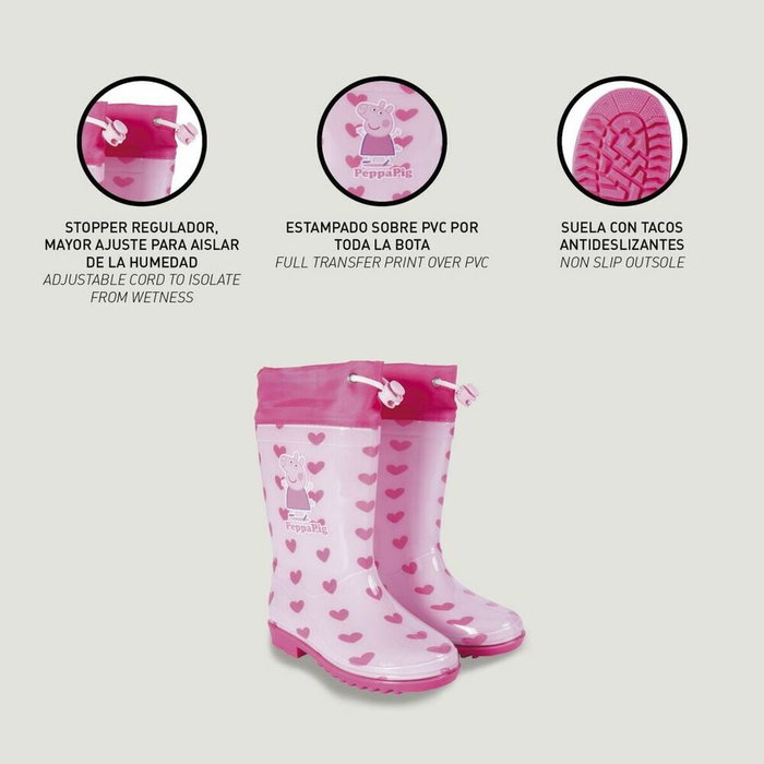 Botas de Agua Infantiles Peppa Pig Rosa 26
