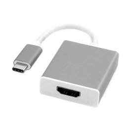 ROLINE Adaptador de Video USB Tipo C a HDMI 12.03.3210, Plata