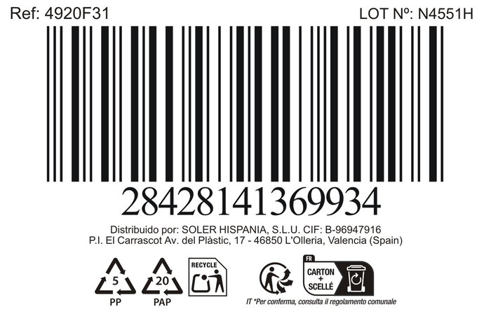 La Mediterránea - Mug 230 ml 'Alerre', Taza de cerámica de 7.5 x 9 cm, diseño original (36 Unidades)