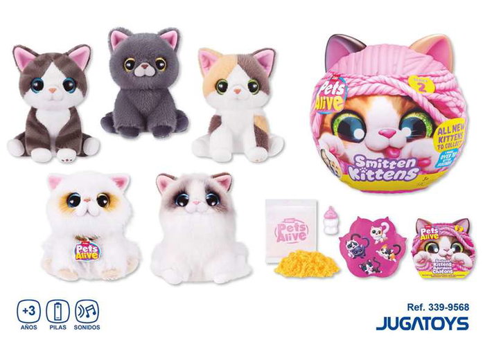 Zuru Smitten Kittens Pets Alive Peluche Gato Interactivo
