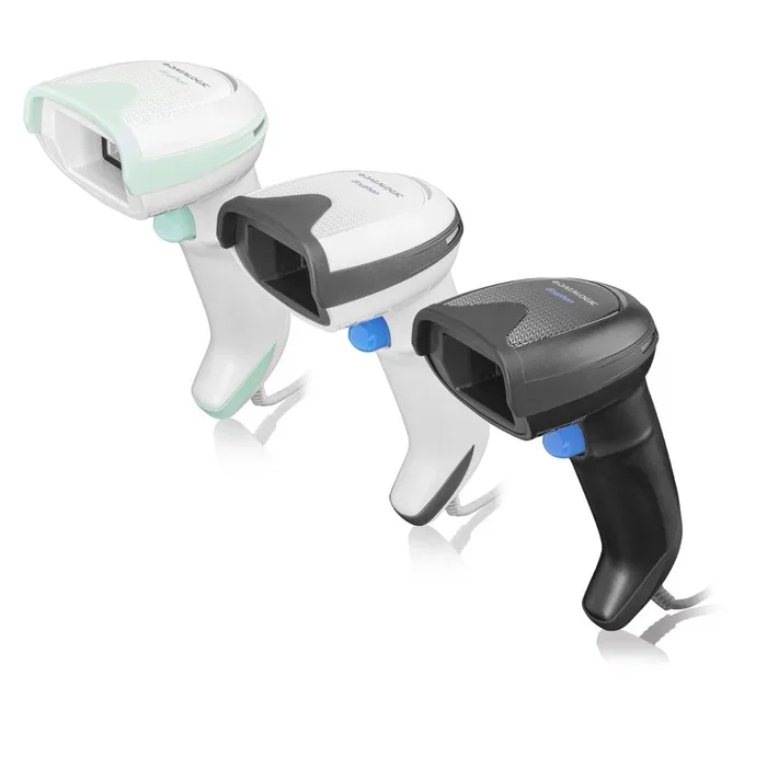 Datalogic Gryphon GBT4500 - Lector de códigos de barras portátil láser 1D/2D inalámbrico Bluetooth, color blanco