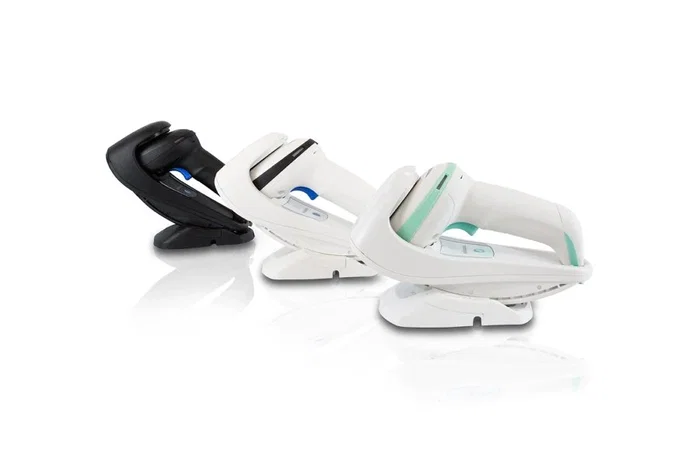 Datalogic Gryphon GBT4500 - Lector de códigos de barras portátil láser 1D/2D inalámbrico Bluetooth, color blanco