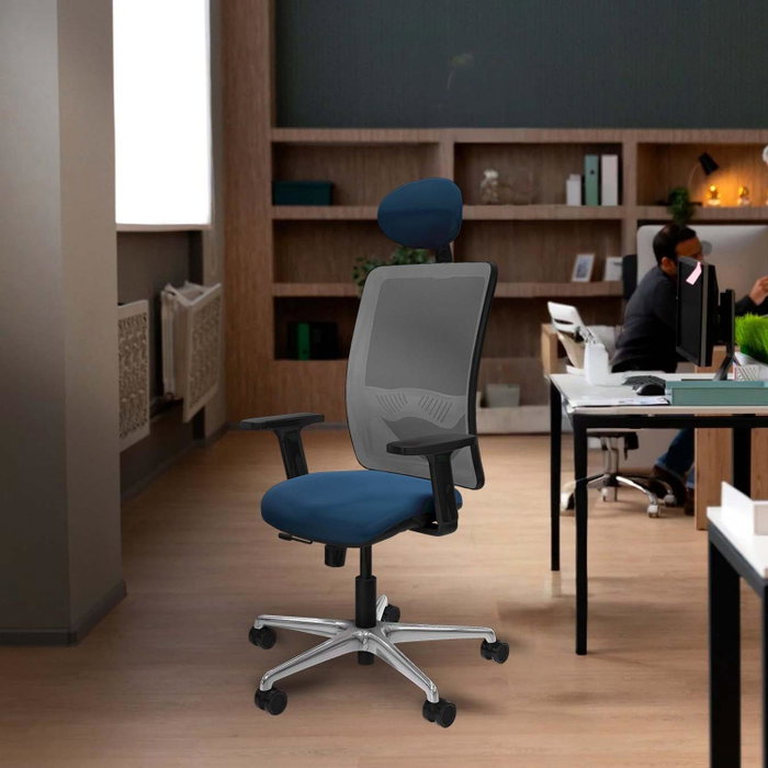 PIQUERAS Y CRESPO Silla de oficina Zulema Azul con Mecanismo Sincro/Traslack