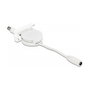 DeLOCK Cable de alimentación retráctil Easy 45 DC 5,5 x 2,1 mm hembra/macho blanco