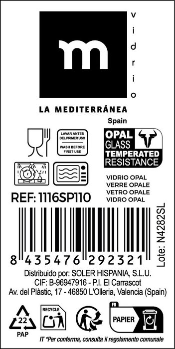 La Mediterranea Plato de Pasta Temara Opal 27.8cm La Mediterranea Plato de Pasta Temara Opal 27.8cm