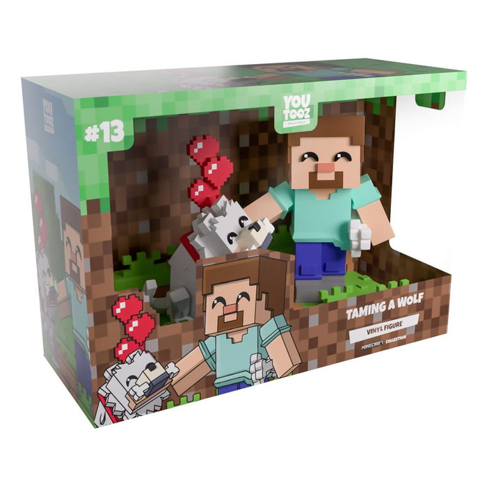 Minecraft Figura Vinyl Taming a Wolf 10 cm