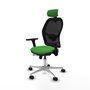 PIQUERAS Y CRESPO Silla de oficina Jorquera con mecanismo Sincro/Traslack, Verde y Negro