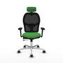 PIQUERAS Y CRESPO Silla de oficina Jorquera con mecanismo Sincro/Traslack, Verde y Negro