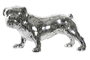 DKD Home Decor Figura de Bulldog con Acabado Espejo Plateado en Resina