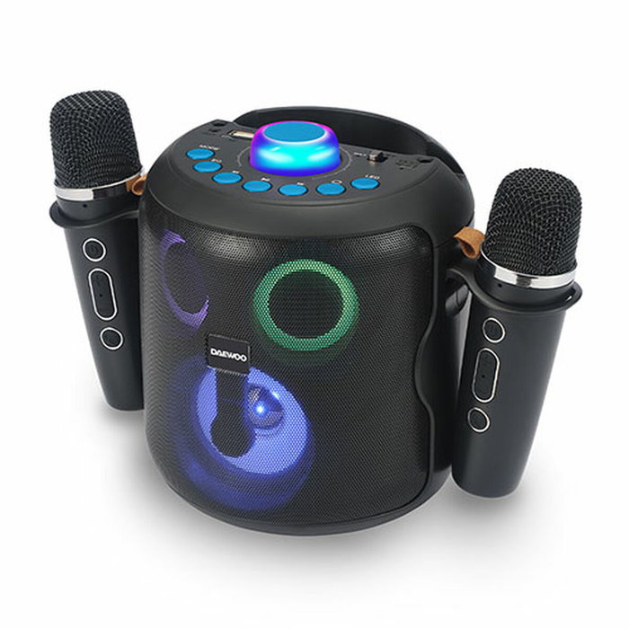 Daewoo Altavoz Karaoke DW3008 con 2 Micrófonos Inalámbricos y Bluetooth 5.4