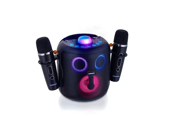 Daewoo Altavoz Karaoke DW3008 con 2 Micrófonos Inalámbricos y Bluetooth 5.4