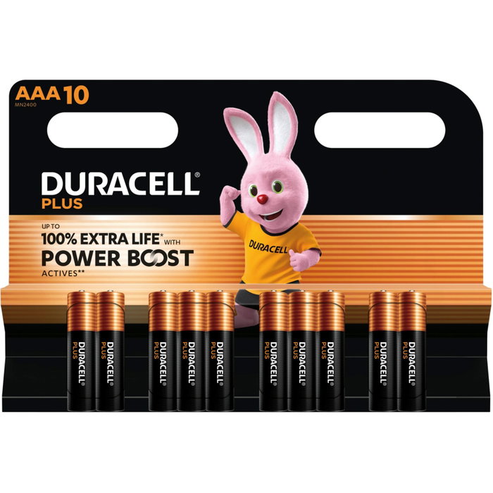 Duracell Plus Power Boost Pilas AAA LR03 1,5V Pack de 10