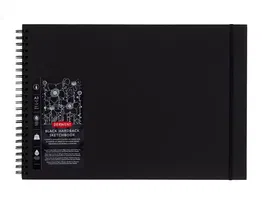Derwent Bloc de Dibujo DIN A3 Apaisado 40 Hojas Papel Negro 200 gr
