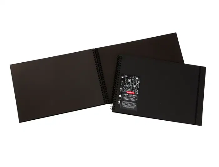 Derwent Bloc de Dibujo DIN A3 Apaisado 40 Hojas Papel Negro 200 gr