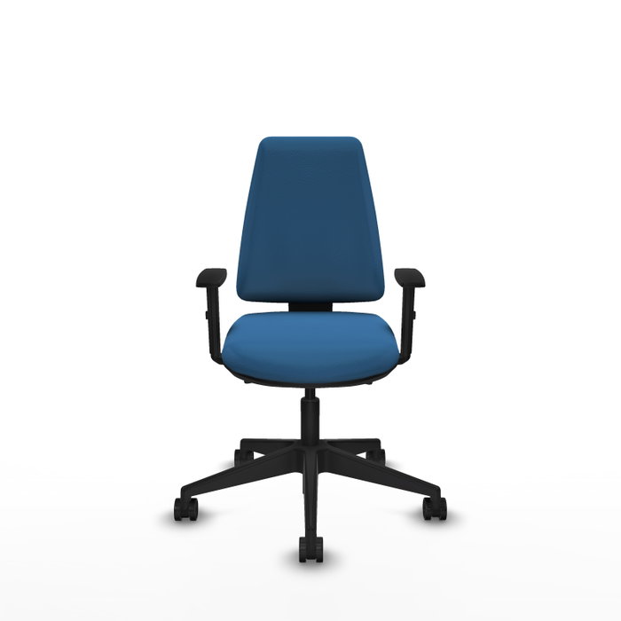 PIQUERAS Y CRESPO Silla de oficina Elche, mecanismo Asincro, Azul claro