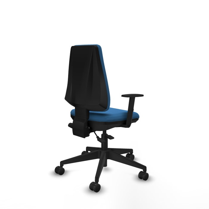 PIQUERAS Y CRESPO Silla de oficina Elche, mecanismo Asincro, Azul claro