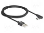 DeLOCK Cable USB 2.0 Tipo-A a USB Tipo-C™ Angular 1 m Negro