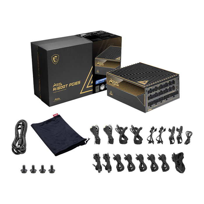 MSI MEG Ai1600T PCIE5 Fuente de Alimentación 1600W ATX Negro