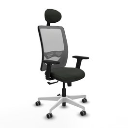PIQUERAS Y CRESPO Silla de oficina Zulema con mecanismo Sincro, Negro y Gris