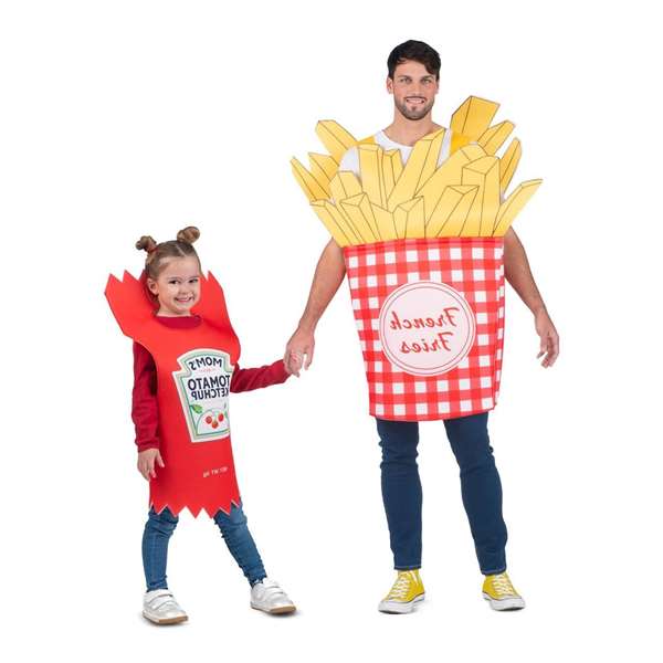 My Other Me Disfraz Patatas Fritas y Ketchup Dos Trajes Talla One Size Adult