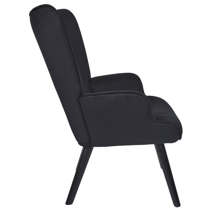 Home Deco Factory Butaca-Sillón Giulia Negro Lounge 68x75xh.96 cm Estructura Acero Patas Madera Poliéster Home Deco Factory Butaca-Sillón Giulia Negro Lounge 68x75xh.96 cm Estructura Acero Patas Madera Poliéster