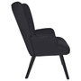 Home Deco Factory Butaca-Sillón Giulia Negro Lounge 68x75xh.96 cm Estructura Acero Patas Madera Poliéster