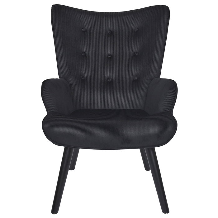 Home Deco Factory Butaca-Sillón Giulia Negro Lounge 68x75xh.96 cm Estructura Acero Patas Madera Poliéster Home Deco Factory Butaca-Sillón Giulia Negro Lounge 68x75xh.96 cm Estructura Acero Patas Madera Poliéster