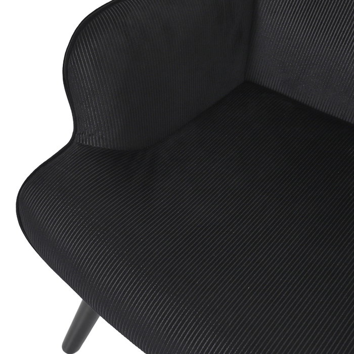Home Deco Factory Butaca-Sillón Giulia Negro Lounge 68x75xh.96 cm Estructura Acero Patas Madera Poliéster Home Deco Factory Butaca-Sillón Giulia Negro Lounge 68x75xh.96 cm Estructura Acero Patas Madera Poliéster
