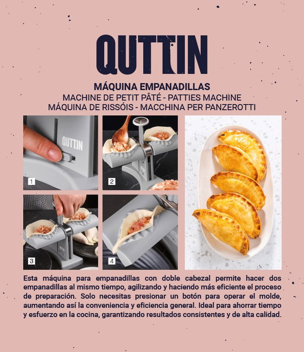 Quttin Máquina Molde Empanadillas PRJ MAQUINA MOLDE EMPANADILLAS QUTTIN