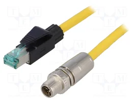 HARTING Cable para sensores M12 macho recto a RJ45 enchufe 8 pines 2m