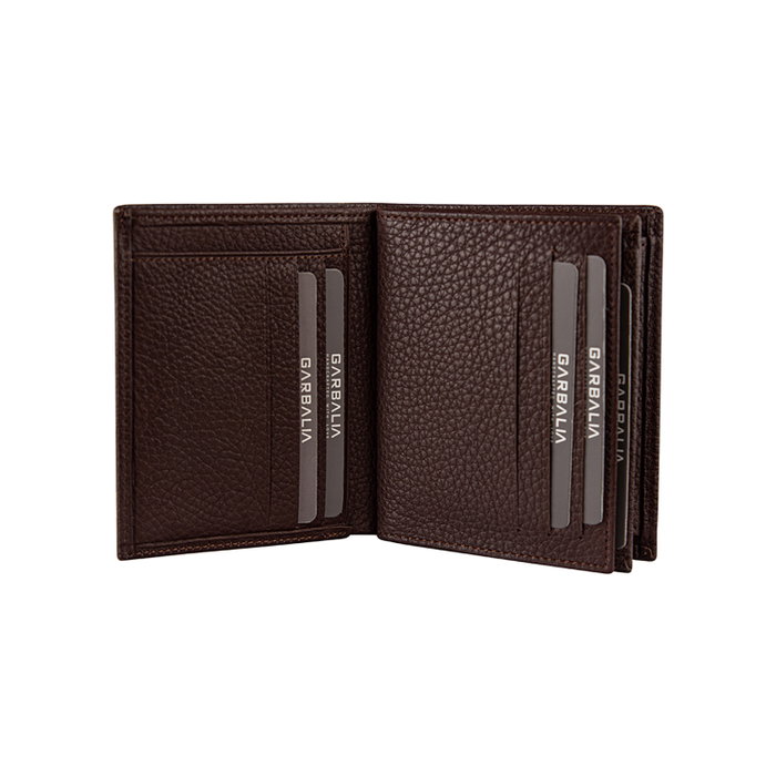 Zoozie Bags Cartera para Hombre Piel Auténtica Marrón 11.5x2x9.5 cm