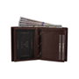 Zoozie Bags Cartera para Hombre Piel Auténtica Marrón 11.5x2x9.5 cm