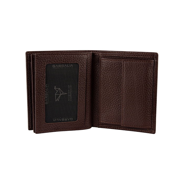 Zoozie Bags Cartera para Hombre Piel Auténtica Marrón 11.5x2x9.5 cm
