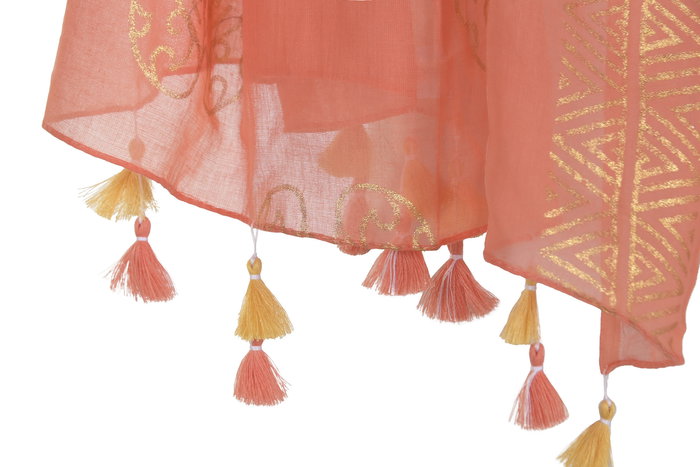 DKD Home Decor Foulard Mediterraneo Verde Beige 180 x 110 cm (3 Unidades)