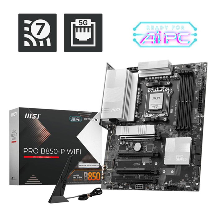 MSI PRO B850-P WIFI ATX con Zócalo AM5 y DDR5