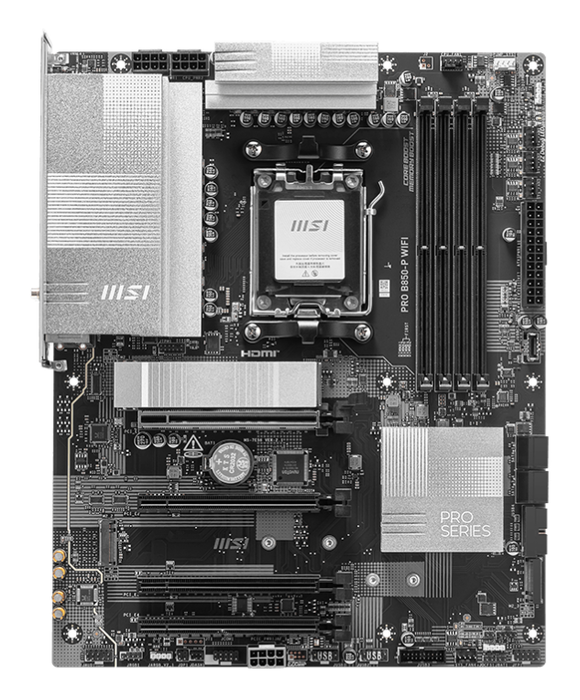 MSI PRO B850-P WiFi Placa Base ATX AMD B850 Zócalo AM5 DDR5 Wi-Fi 7 2.5Gb Ethernet para PC