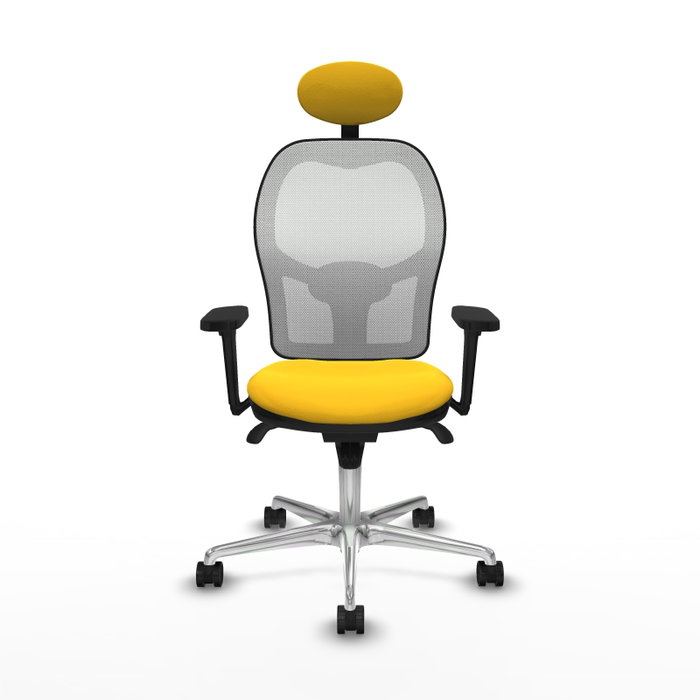 PIQUERAS Y CRESPO Silla de oficina Jorquera con mecanismo Sincro, Amarillo y Blanco PIQUERAS Y CRESPO Silla de oficina Jorquera con mecanismo Sincro, Amarillo y Blanco