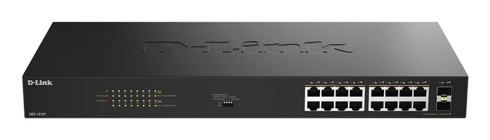 D-Link DGS-1018P/E Switch de 18 Puertos Gigabit con 16 Puertos PoE+ y 2 SFP