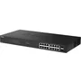 D-Link DGS-1018P/E Switch Gestionable Gigabit PoE+ de 18 Puertos (16 PoE + 2 SFP), 240W PoE Budget, Ideal para Redes Empresariales y Domóticas Avanzadas