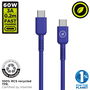 muvit for change cable Tipo C a Tipo C 3A/60W 0.2m azul