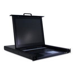 Inter-Tech KVM-1708 KVM LCD Switch 8-Port 17 pulgadas (USB - PS/2 VGA) Negro