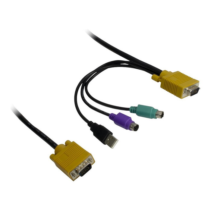 Inter-Tech KVM-1708 KVM LCD Switch 8-Port 17 pulgadas (USB - PS/2 VGA) Negro