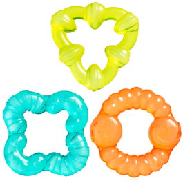 Playgro Pack 3 mordedores de agua para bebés +3 meses - Alivia encías doloridas