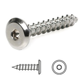 TEGAS Tornillo embellecedor de cabeza plana 6,3 mm