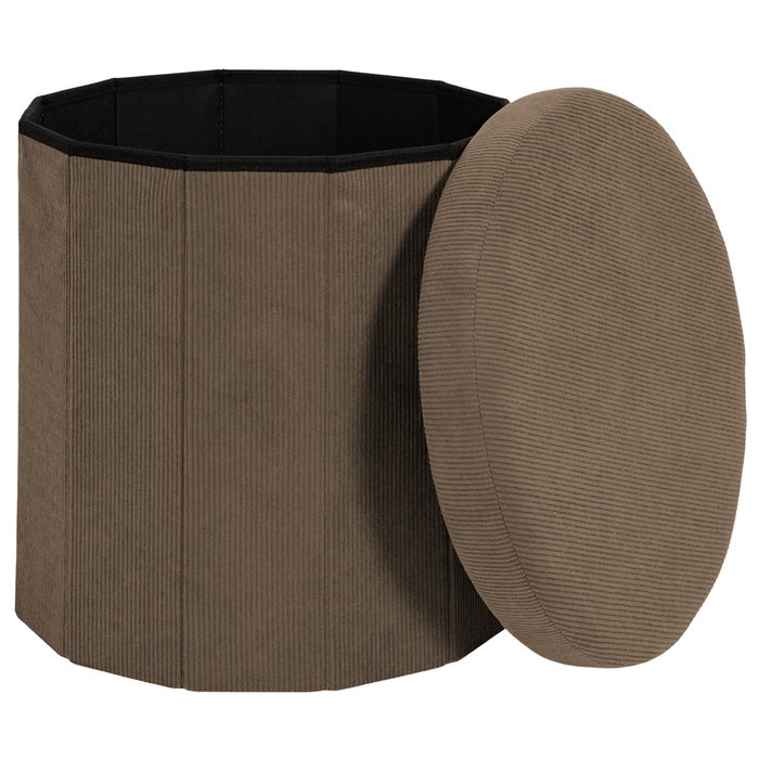 Home Deco Factory Caja-puf Plegable Jules Taupé Home Deco Factory Caja-puf Plegable Jules Taupé