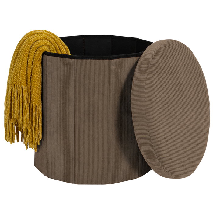Home Deco Factory Caja-puf Plegable Jules Taupé Home Deco Factory Caja-puf Plegable Jules Taupé